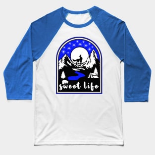 Sweet Life Camping Under the Stars Baseball T-Shirt